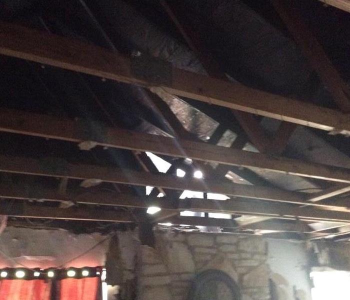 ceiling fire damage