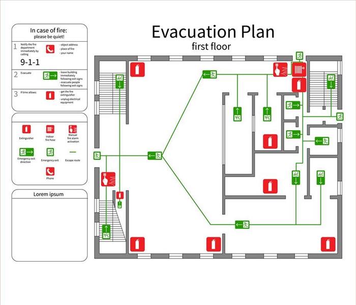 Evacuation plan - first floor
